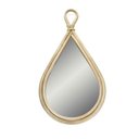 Ver imagem 1 de Espelho Decorativo Gota em Rattan Madeira Oval 75x40 cm - D’Rossi