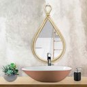 Ver imagem 2 de Espelho Decorativo Gota em Rattan Madeira Oval 75x40 cm - D’Rossi