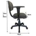 Ver imagem 2 de Cadeira Secretária Giratória Com Braços Reguláveis Estofada Preta – 31106