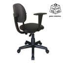 Ver imagem 5 de Cadeira Secretária Giratória Com Braços Reguláveis Estofada Preta – 31106