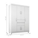 Ver imagem 2 de Guarda Roupa Lago Serena Casal 8 Portas Branco