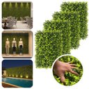 Ver imagem 4 de 4 Placas Grama Artificial Parede Verde Jardim Vertical Buxinho para Fachadas