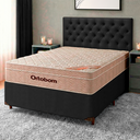 Ver imagem 1 de Conjunto Cama Box Preto Casal + Colchão Molas Ensacadas Airtech Ortobom + Cabeceira