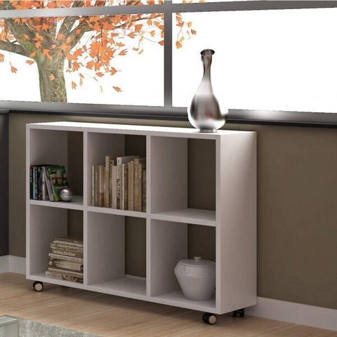 Estante para Livros 6 Nichos Be09 Cube Moderno Brv Móveis