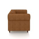 Ver imagem 2 de Poltrona Decorativa Stanford Chesterfield Pés de Madeira Couro Mel Manchado G58 Gran Belo
