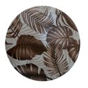 Ver imagem 3 de Banqueta Alta Preta com Encosto para Cozinha Assento Floral Marrom