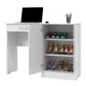Escrivaninha Mesa de Computador Sapateira Multiuso com Portas Quarto Escritório Space Branco - 5