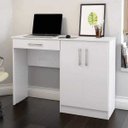 Ver imagem 1 de Escrivaninha Mesa de Computador Sapateira Multiuso com Portas Quarto Escritório Space Branco