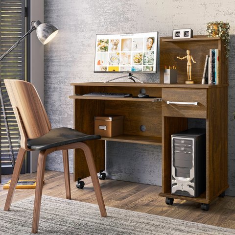Mesa para Computador com Rodízios Studio Lukaliam Móveis