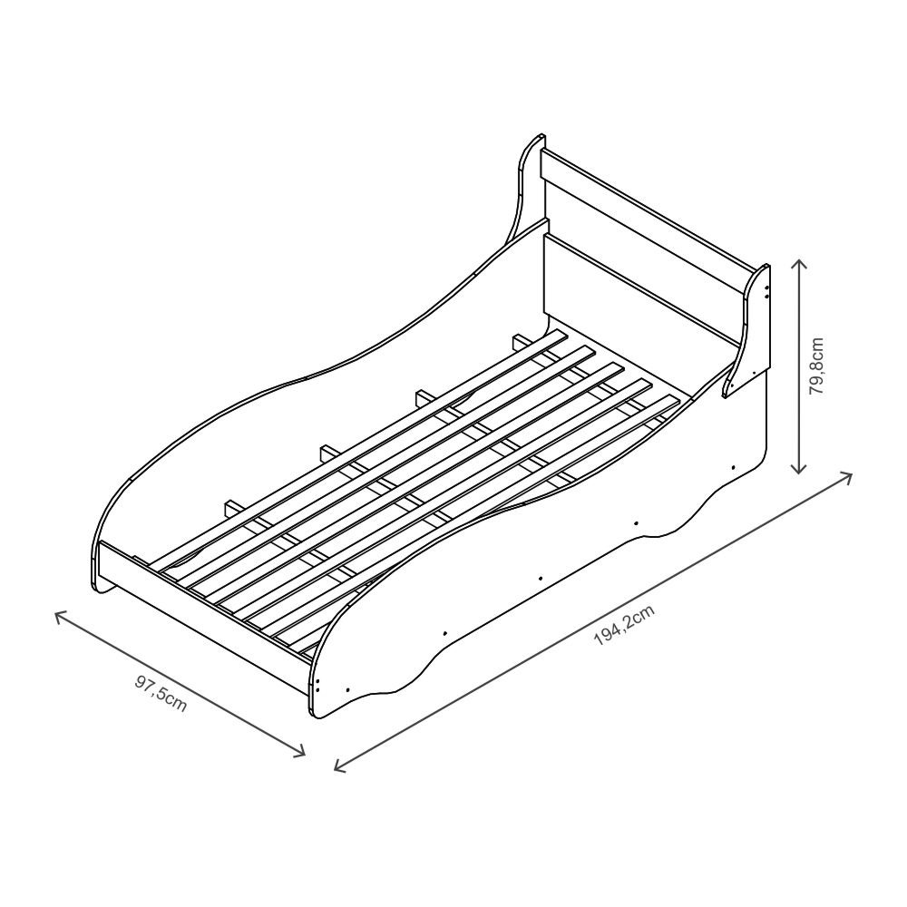 Quarto Infantil Cama Carro Tuning Branco - Gelius Jogo de Quarto