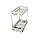 Ver imagem 1 de Porta Tempero Lateral Aluminio Fosco com Bandeja Inox com Corrediça com Amortecedor 130x450x450 Mm 9