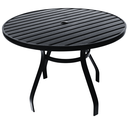 Ver imagem 3 de Conjunto de Mesa Ripada 1,20m + 4 Cadeiras Piscina Jardim Tela Sling Alumínio Preto