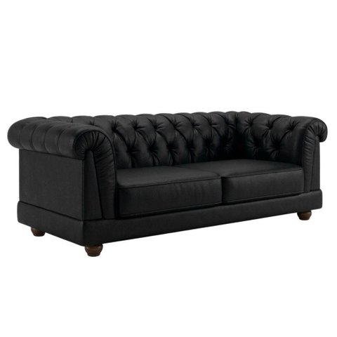 Sofa 2 Lugares Capitone Acorde 190 cm Pes MDF Courino Tcs 724 Moll