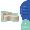 Ver imagem 7 de Recamier Curvo Orgânico 150cm 2 Lugares Lado Direito para Sala de Estar Linho Londres