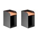 Ver imagem 1 de Kit 2 Apoios de Cabeceira em Aço Home Padrão Morphi Design 20 Preto