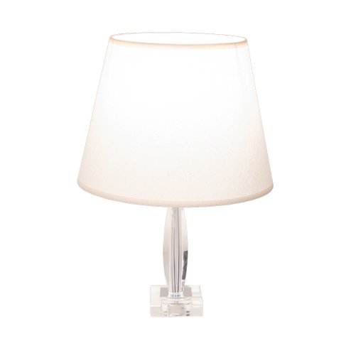 Base para Abajur Kristalo Cromado e Transparente (c)8cm (l)8cm (a)28cm 1xe27 40 Bella
