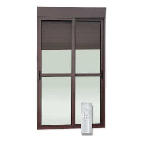 Porta Cor.Integ.Mot.Cont.Rem 2F.Mov.220x180 Elite c/Fech.Aut.V.Lis.Marrom Brimak
