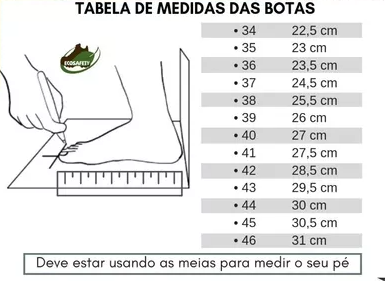 Botina Primavera Alta Segurança Bico Pvc Elastico e Couro - Preta:38/preto - 5