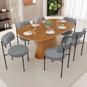 Ver imagem 7 de Cadeira Decorativa Estofada para Sala de Jantar Louise L02 Pied Poule - Lyam Decor