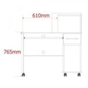 Ver imagem 2 de Mesa para Computador com Rodízios Studio Lukaliam Móveis