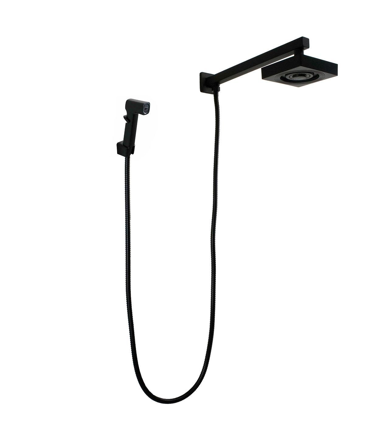 Ducha Black Autolimpante em Abs com Ducha de Mão com Trava - 2