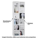 Ver imagem 3 de Estante Livreiro com 12 Nichos Caracol - Branco