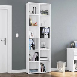 Estante Livreiro com 12 Nichos Caracol - Branco - 2