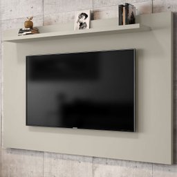 Painel Para Sala TV Ate 50 Polegadas Suspenso 1 Prateleira Flexível Kenzo Off White - 1