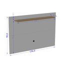 Ver imagem 3 de Painel Para Sala TV Ate 50 Polegadas Suspenso 1 Prateleira Flexível Kenzo Off White