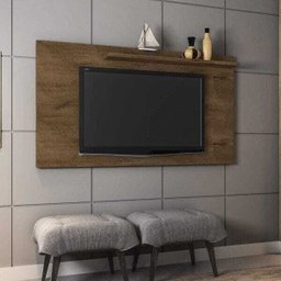 Painel Para TV Simples Ate 50 polegadas Chanel 1 Prateleira Madeira Rustica - 1