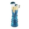 (kit Pincéis) Kit Pincéis de Maquiagem 7 Peças com Suporte - Azul Aço - 1