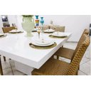 Ver imagem 3 de Mesa Quadrada Branca para Sala de Jantar Laca