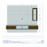 Painel para TV até 65 Polegadas com LED 2 Gavetas 1 Nicho Diamante Ii Móveis Bechara - 3
