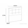 Cabeceira para Cama Box Solteiro Long Estofada Roma Curva 110cm Couro Branco - 2