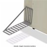 Cabeceira para Cama Box Solteiro Long Estofada Roma Curva 110cm Couro Branco - 3