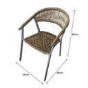 Ver imagem 3 de Kit 4 Cadeiras Decorativa Joana em Corda Náutica e Base em Alumínio Cinza /rami