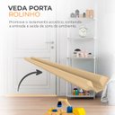 Ver imagem 4 de Veda Porta Rolinho 90cm Ajustável em Couro Sintético e Espuma Comfort Door Marrom Claro