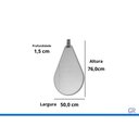 Ver imagem 2 de Conjunto Banheiro c/Espelho Sense/Gota 80cm Titanium MGM