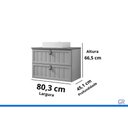 Ver imagem 3 de Conjunto Banheiro c/Espelho Sense/Gota 80cm Titanium MGM