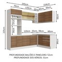 Ver imagem 4 de Armário de Cozinha Completa de Canto 399cm Branco Rustic Glamy Madesa 02