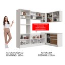 Ver imagem 6 de Armário de Cozinha Completa de Canto 399cm Branco Rustic Glamy Madesa 02