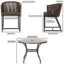 Ver imagem 2 de Mesa com 4 Cadeiras e Noronha Estofado 13 Trama Original Marrom
