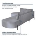 Ver imagem 6 de Sofá de Canto Orgânico 4 Lugares 272cm Base de Ferro Chaise Esquerda Luna Yescasa