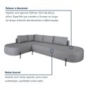 Ver imagem 7 de Sofá de Canto Orgânico 4 Lugares 265cm Base de Ferro Chaise Esquerda Luna Yescasa