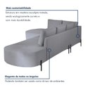 Ver imagem 6 de Sofá de Canto Orgânico 4 Lugares 265cm Base de Ferro Chaise Esquerda Luna