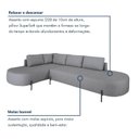 Ver imagem 7 de Sofá de Canto Orgânico 4 Lugares 265cm Base de Ferro Chaise Esquerda Luna