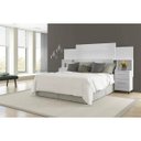 Ver imagem 1 de Cabeceira de Casal Síria com Mesa de Apoio Branca - Rv Móveis