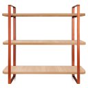 Ver imagem 3 de Prateleira Tripla Nicho Hone Modelo Industrial Decoração Casa 60x15 Cobre/jade