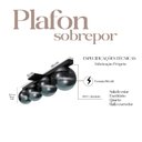 Ver imagem 2 de Pedente Lustre Plafon Sobrepor Jabuticaba Preto com 4 Globos Vidro Fumê 10cm