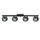 Ver imagem 6 de Pedente Lustre Plafon Sobrepor Jabuticaba Preto com 4 Globos Vidro Fumê 10cm